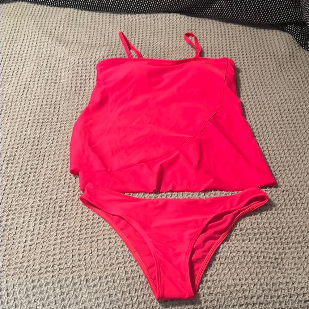 Vibrant Pink Tankini Set